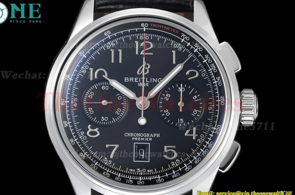 Dial 42mm SS Premier V2 LE Mod A7750 Chronograph Black B01 BLSF 0313